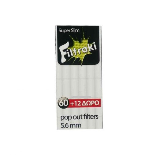 Filtraki Mini Super Slim 5.6mm 60+12 Δώρο Φιλτράκια