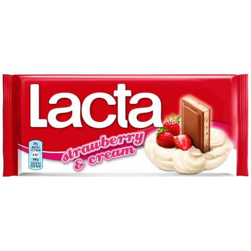 Lacta Φράουλα & Κρέμα Σοκολάτα 100gr
