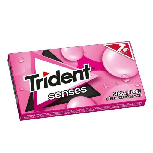Trident Senses Bubblegum Τσίχλες 27gr (Τεμάχιο)