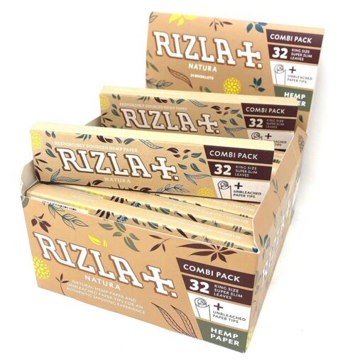 Rizla Natura King Size Slim Χαρτάκια +Tips (Συσκευασία 24 Τεμαχίων)