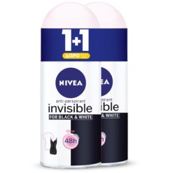 Nivea Black & White Invisible Woman 1+1 Δώρο Αποσμητικό 50ml