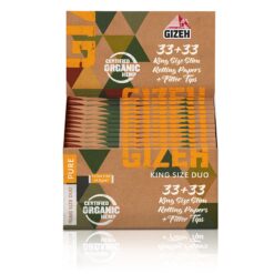 Gizeh Duo Pure King Size Slim Χαρτάκια + Tips 33 Φύλλα (Συσκευασία 25 Τεμαχίων)