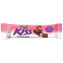 Παυλίδης Kiss Φράουλα Σοκολάτα 27.5gr (Τεμάχιο)